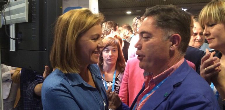 Marcos Martínez, junto a Cospedal en la Interparlamentaria del PP en Murcia de este domingo Marcos Martínez, junto a Cospedal en la Interparlamentaria del PP en Murcia de este domingo