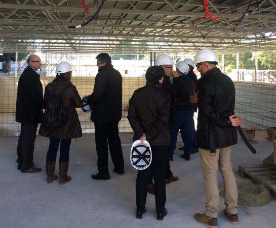Los técnicos y el concejal de deportes Cristóbal Grau visitan las obras del pabellón de Fuensanta Los técnicos y el concejal de deportes Cristóbal Grau visitan las obras del pabellón de Fuensanta