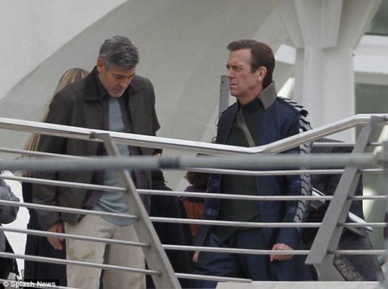 El actor George Clooney en una de las grabaciones de Tomorrowland en Valencia El actor George Clooney en una de las grabaciones de Tomorrowland en Valencia