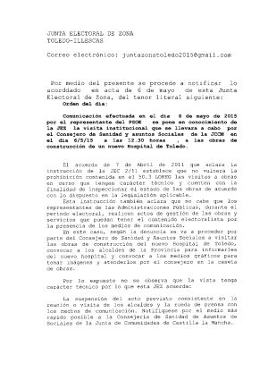 Resolución de la Junta Electoral de Zona Resolución de la Junta Electoral de Zona