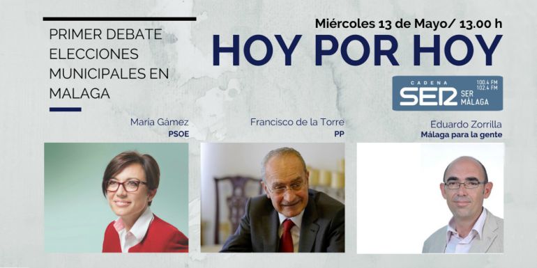 Primer debate electoral en SER Málaga con de la Torre, Gámez y Zorrilla: Primer debate en la SER con De la Torre (PP), Gámez (PSOE) y Zorrilla (IU) Primer debate electoral en SER Málaga con de la Torre, Gámez y Zorrilla: Primer debate en la SER con De la Torre (PP), Gámez (PSOE) y Zorrilla (IU)