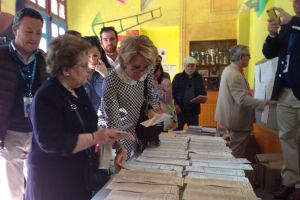Los candidatos madrileños acuden a las urnas Los candidatos madrileños acuden a las urnas