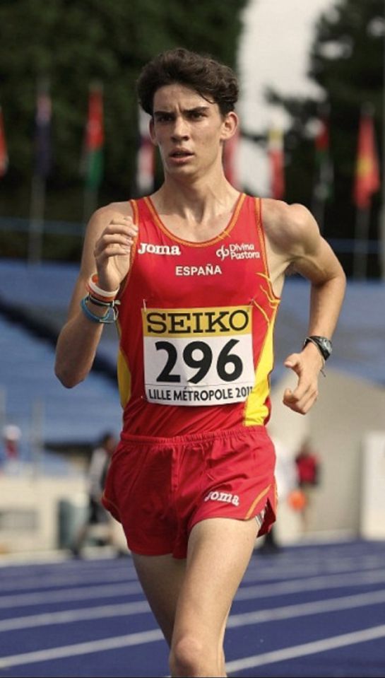 El marchador de Llerena, en una competición con España El marchador de Llerena, en una competición con España
