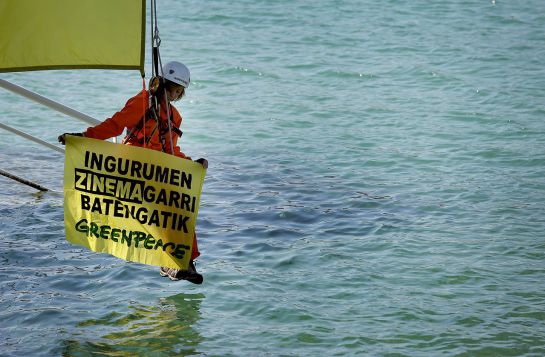 Greenpeace lleva al Zinemaldia su “activismo de cine” Greenpeace lleva al Zinemaldia su “activismo de cine”