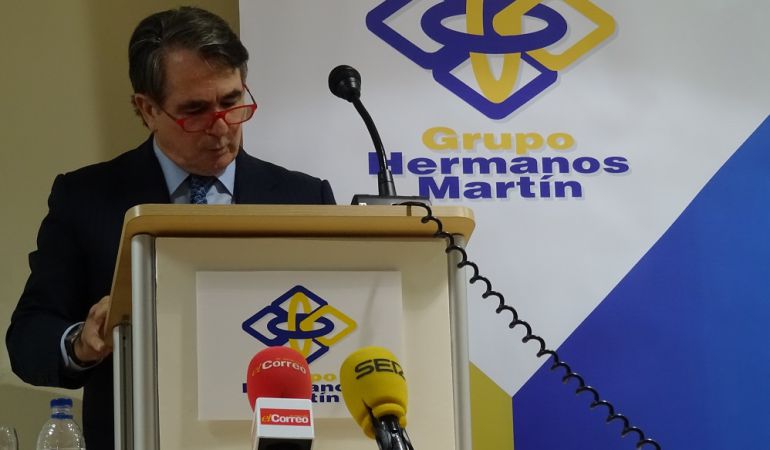 Jerónimo Martín, presidente de Grupo Hermanos Martín, durante la presentación de su II Memoria de Sostenibilidad Jerónimo Martín, presidente de Grupo Hermanos Martín, durante la presentación de su II Memoria de Sostenibilidad