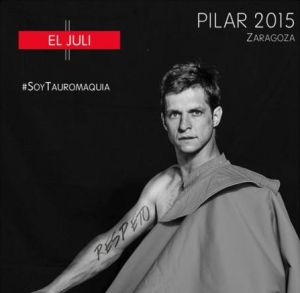 El Juli en el cartel promocional de la Feria del Pilar de Zaragoza El Juli en el cartel promocional de la Feria del Pilar de Zaragoza