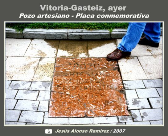 Cuando Vitoria buscaba agua en la plaza de la Virgen Blanca Cuando Vitoria buscaba agua en la plaza de la Virgen Blanca