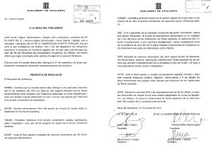 Texto de la propuesta de resolución Texto de la propuesta de resolución