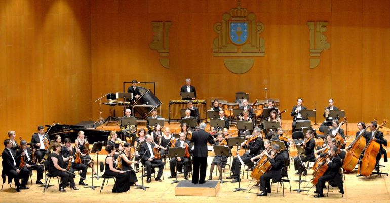 La Real Filharmonía de Galicia durante un concierto en Santiago La Real Filharmonía de Galicia durante un concierto en Santiago