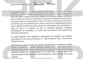 Respuesta remitida por el ex consejero de Sanidad al Gobierno de Castilla-La Mancha Respuesta remitida por el ex consejero de Sanidad al Gobierno de Castilla-La Mancha