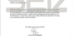 Carta remitida por Cortes Soto, miembro del gabinete del ex portavoz Leandro Esteban Carta remitida por Cortes Soto, miembro del gabinete del ex portavoz Leandro Esteban