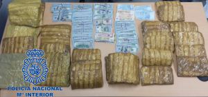 Parte de la droga incautada en la operación antidroga desarrollada en León Parte de la droga incautada en la operación antidroga desarrollada en León