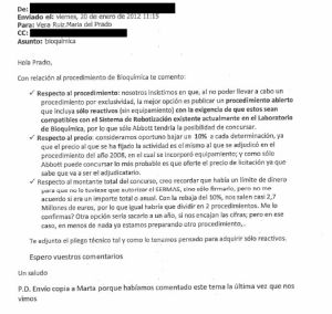 El portavoz de Sanidad de Ciudadanos trató de favorecer a una farmacéutica El portavoz de Sanidad de Ciudadanos trató de favorecer a una farmacéutica