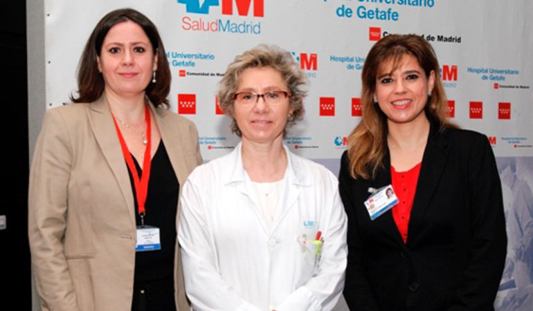 Las responsables del curso en el centro sanitario Las responsables del curso en el centro sanitario