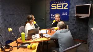 Manuel Rivas juntoa Javier Pintor Y Mayte González en Radio Coruña Manuel Rivas juntoa Javier Pintor Y Mayte González en Radio Coruña