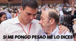 Uno de los memes sobre el parecido de Rubalcaba con Juan Uno de los memes sobre el parecido de Rubalcaba con Juan