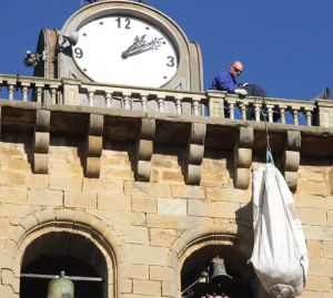 Técnicos de Gurelur retiraron un nido de cigüeña Técnicos de Gurelur retiraron un nido de cigüeña
