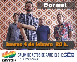 Boreal en acústico en la Sala de Eventos de Radio Elche Boreal en acústico en la Sala de Eventos de Radio Elche