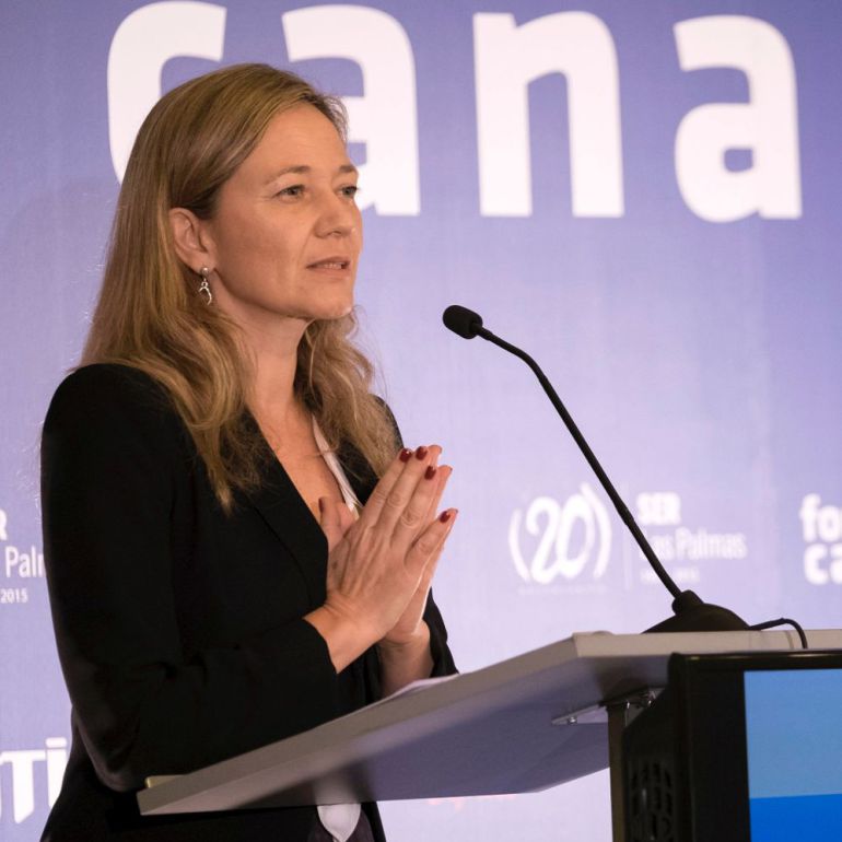 La diputada Victoria Rosell durante su intervención en el Foro SER Canarias. La diputada Victoria Rosell durante su intervención en el Foro SER Canarias.