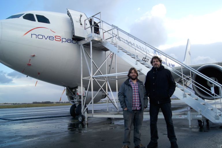 Los investigadores José Javier Fernández y José Miguel Ezquerro Los investigadores José Javier Fernández y José Miguel Ezquerro