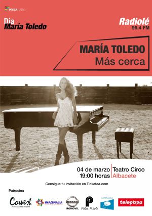 Desde hoy podrás conseguir las invitaciones para ver a María Toledo Desde hoy podrás conseguir las invitaciones para ver a María Toledo
