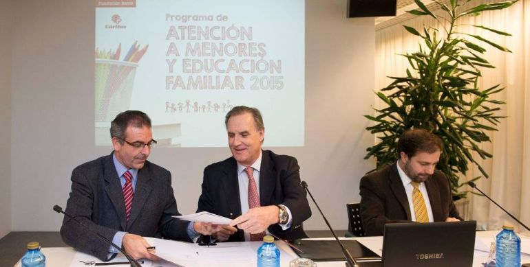 José María Mosquera, durante la firma de un convenio con Caritas José María Mosquera, durante la firma de un convenio con Caritas
