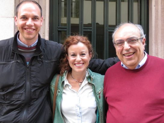 Miguel, Gema y Antonio, alumno, gerente y presidente de Funlabor Miguel, Gema y Antonio, alumno, gerente y presidente de Funlabor
