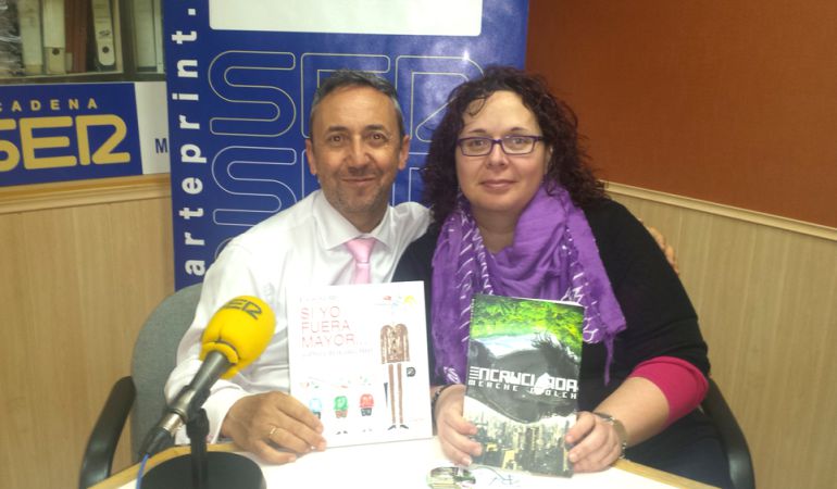 José Manuel Contreras y la autora, Merche Diolch José Manuel Contreras y la autora, Merche Diolch