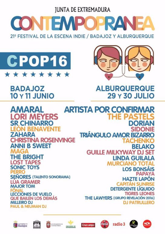 Cartel de la 21ª edición de Contem-pop-ránea, en Badajoz y Alburquerque Cartel de la 21ª edición de Contem-pop-ránea, en Badajoz y Alburquerque