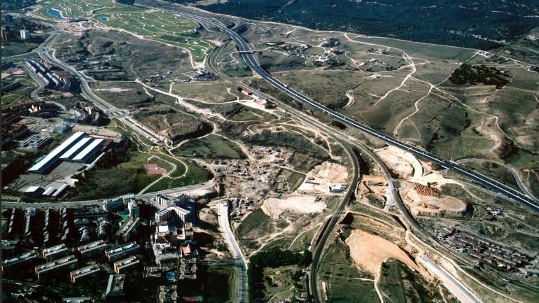 Vista aérea del desarrollo urbanístico en Arroyo del Fresno (Madrid) Vista aérea del desarrollo urbanístico en Arroyo del Fresno (Madrid)