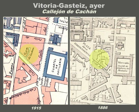 PLANOS DEL CALLEJÓN DE CACHÁN EN VITORIA PLANOS DEL CALLEJÓN DE CACHÁN EN VITORIA
