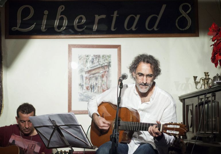 Rafa Sánchez, en una de sus actuaciones en Libertad 8. Rafa Sánchez, en una de sus actuaciones en Libertad 8.