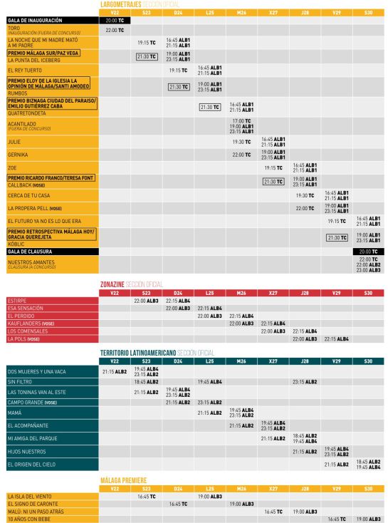 Festival de Málaga: Agenda del día: Desde la inauguración hasta la clausura, más de 200 eventos Festival de Málaga: Agenda del día: Desde la inauguración hasta la clausura, más de 200 eventos