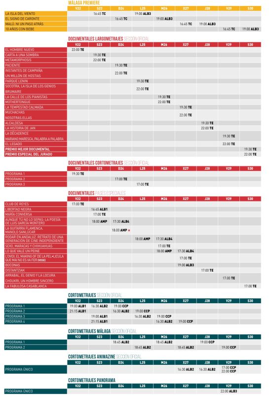 Festival de Málaga: Agenda del día: Desde la inauguración hasta la clausura, más de 200 eventos Festival de Málaga: Agenda del día: Desde la inauguración hasta la clausura, más de 200 eventos