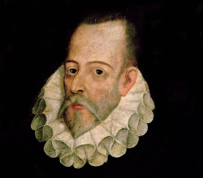 Retrato de Miguel de Cervantes Saavedra atribuído al artista español Juan de Jauregui y Aguilar Retrato de Miguel de Cervantes Saavedra atribuído al artista español Juan de Jauregui y Aguilar