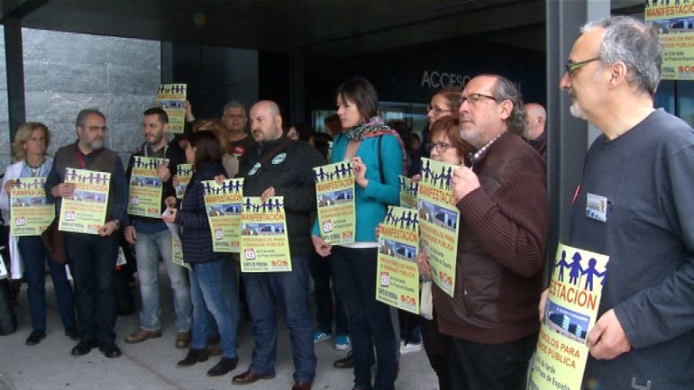 Un momento de la protesta Un momento de la protesta