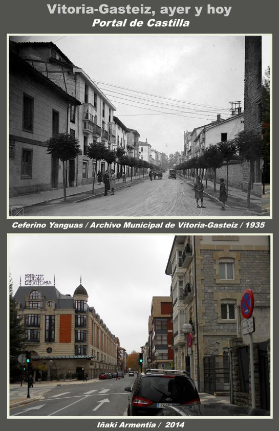 CALLE PORTAL DE CASTILLA EN 1935 Y 2010 CALLE PORTAL DE CASTILLA EN 1935 Y 2010