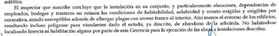 Extracto del informe de la Gerencia Municipal de Urbanismo del ayuntamiento de Málaga sobre la inspección a los Baños del Carmen Extracto del informe de la Gerencia Municipal de Urbanismo del ayuntamiento de Málaga sobre la inspección a los Baños del Carmen