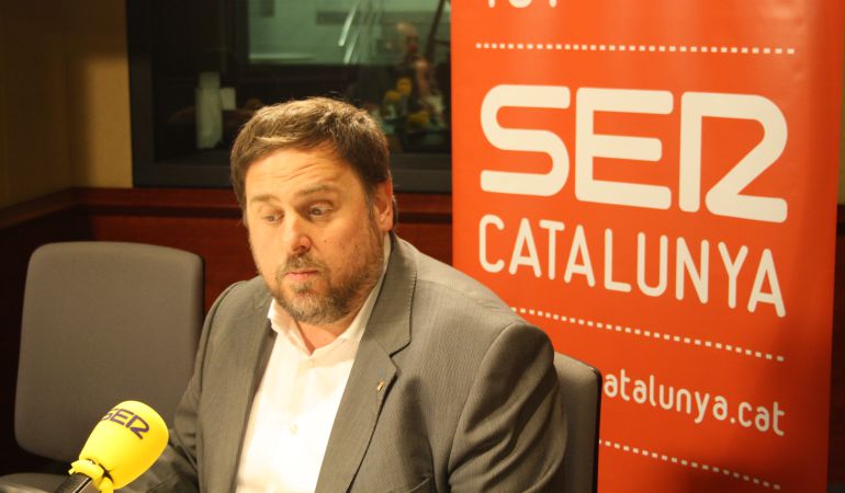 El vicepresident, Oriol Junqueras, als estudis centrals de SER Catalunya El vicepresident, Oriol Junqueras, als estudis centrals de SER Catalunya