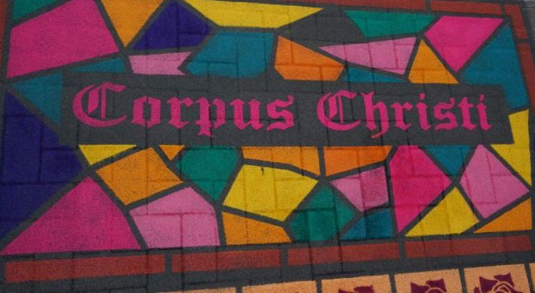 Uno de las alfombras de serrín de otros años Uno de las alfombras de serrín de otros años