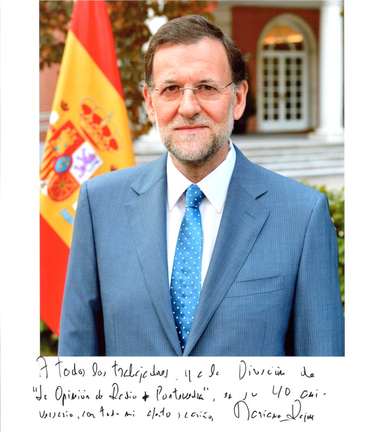 Mariano Rajoy felicita a "La Opinión" Mariano Rajoy felicita a "La Opinión"
