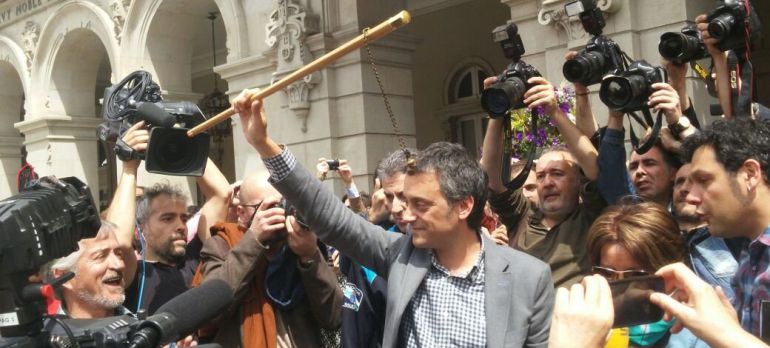 Xulio Ferreiro con el bastón de mando Xulio Ferreiro con el bastón de mando