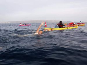 Los dos nadadores eldenses en el agua Los dos nadadores eldenses en el agua