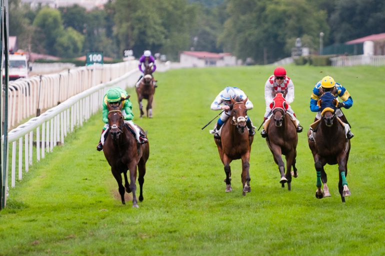 Imagen de una carrera disputada en el Hipódromo de San Sebastián Imagen de una carrera disputada en el Hipódromo de San Sebastián