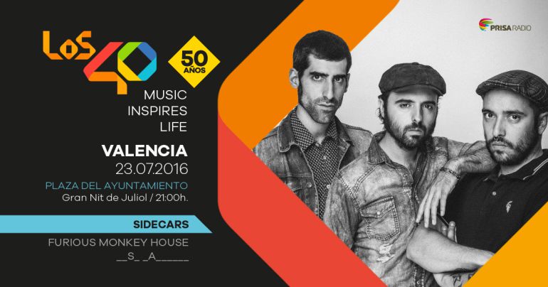 Sidecars, segundo grupo confirmado para #50deLOS40 Sidecars, segundo grupo confirmado para #50deLOS40