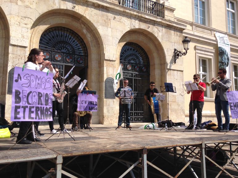 Imagen de archivo de protesta de la Banda Municipal de Música Imagen de archivo de protesta de la Banda Municipal de Música