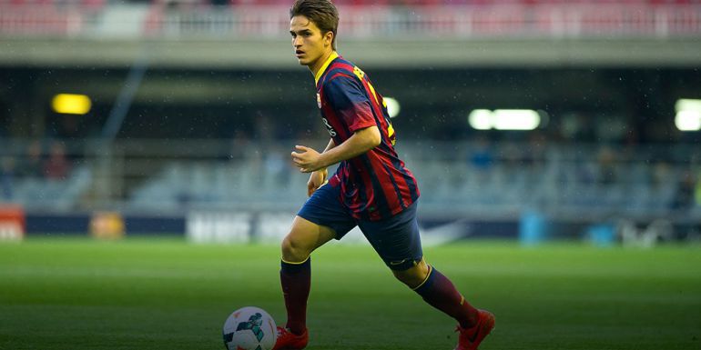 Denis Suárez durant un partit amb el Barça B Denis Suárez durant un partit amb el Barça B