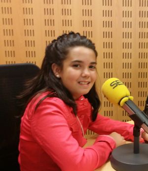 Leire en los estudios de Radio San Sebastián Leire en los estudios de Radio San Sebastián