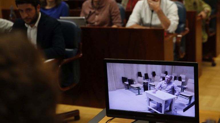 Granados durante una de sus comparecencias en la Asamblea de Madrid Granados durante una de sus comparecencias en la Asamblea de Madrid
