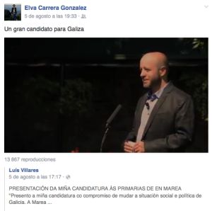 El BNG de A Pastoriza respalda a Luís Villares, precandidato de En Marea El BNG de A Pastoriza respalda a Luís Villares, precandidato de En Marea
